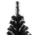 vidaXL Vianočný stromček Čierna 210 cm PVC