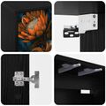 vidaXL Nástenný TV kabinet LOCHEM 102 x 33 x 40 cm Čierny dub
