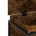 vidaXL Úložný box s vekom dymový dub 80x40x51,5 cm kompozitné drevo