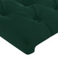 vidaXL Čelo postele so záhybmi tmavozelený 103x16x118/128 cm zamat