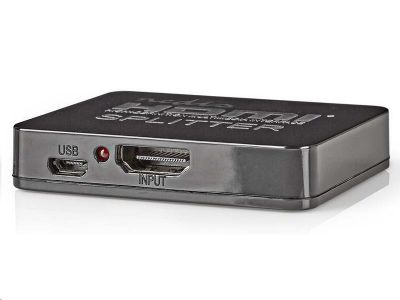 Rozbočovač HDMI/HDMI 1->2 - NEDIS, čierny, Ultra HD VSPL34002BK