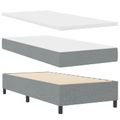 vidaXL Posteľ s pružinovým rámom Svetlosivá 80 x 200 cm látka