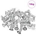 vidaXL Držiak na zrkadlo 340 Niklová 35 x 30 x 8,3 mm Oceľ