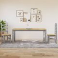 vidaXL Jedálenský stôl Corona sivý 180x90x75 cm borovicový masív