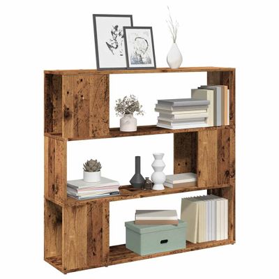 vidaXL Skriňa na knihy/Izbový prepážka Old Wood 100x24x94 cm