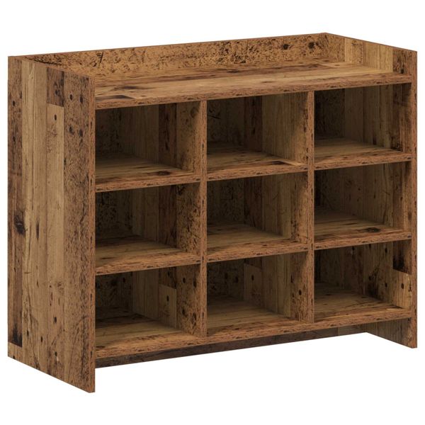 vidaXL Skriňa na topánky s úložiskom Staré drevo 85 x 39,5 x 70 cm