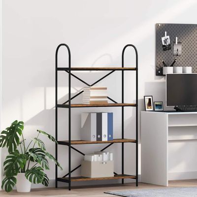 vidaXL Regál na knihy Staré drevo 80 x 30 x 146 cm Kompozitné drevo