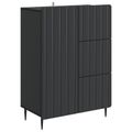 vidaXL Servírovacia skriňa Čierna 66 x 34,5 x 91,5 cm Kompozitné drevo