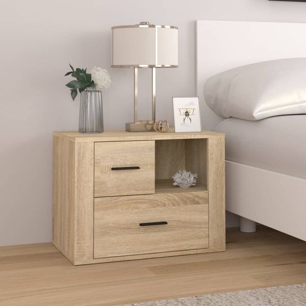 vidaXL Nočný stolík dub sonoma 60x36x45 cm spracované drevo