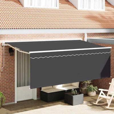 vidaXL Zatemniteľná markíza Antracit 350 x 200 cm Polyester a hliník
