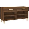 vidaXL Botník hnedý dub 102x35x55 cm spracované drevo