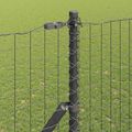 vidaXL Euro plotový základ 10 x 1,6 m PVC potiahnutá oceľ Sivá
