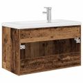 VidaXL drezová skrinka so vstavaným umývadlom a batériou Old Wood