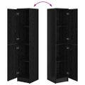 vidaXL Highboard Čierny dub 35 x 39 x 168 cm