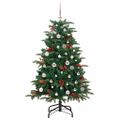 vidaXL Umelý vianočný stromček Zelená 150 cm PVC, kov a plast