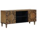 vidaXL TV skrinka Hnedá 105 x 33,5 x 46 cm Masívne mango drevo