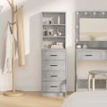 vidaXL Highboard Betónovo sivá 40 x 41 x 135 cm Kompozitné drevo