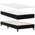 vidaXL Posteľ s pružinovým rámom s matracmi Čierna 100 x 200 cm Zamat