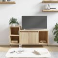vidaXL TV skrinka dub sonoma 100x35x55 cm spracované drevo
