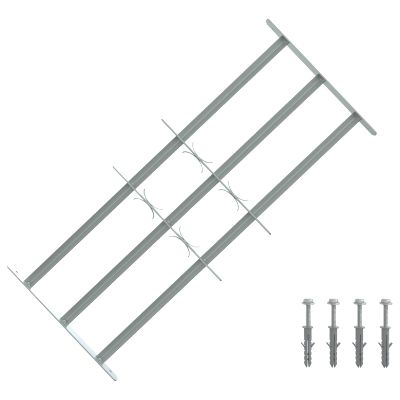 vidaXL Zabezpečovacia mriežka na okná s 3 priečkami 3 pcs 630-1140 mm