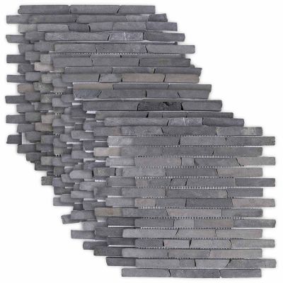 vidaXL Mozaikové dlaždice Sivá 30 x 30 cm Mramor