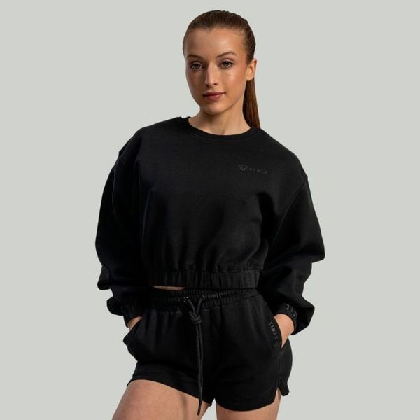 Dámska mikina Lunar Cropped Black - STRIX, veľkosť L, veľkosť oblečenia L