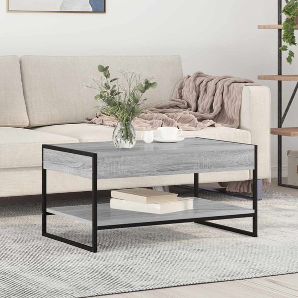 vidaXL Konferenčný stolík Sivý Sonoma 80 x 50 x 40 cm Kompozitné drevo