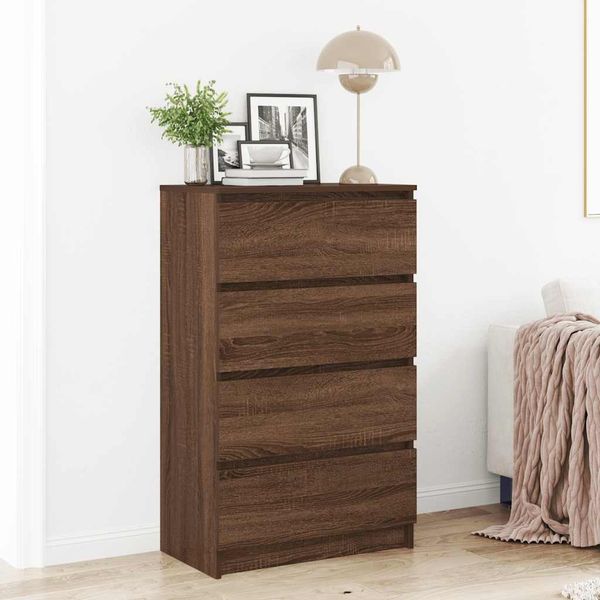 vidaXL Komoda hnedý dub 60x35x98,5 cm spracované drevo