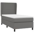 vidaXL Boxspring posteľ s matracom sivá 90x190 cm umelá koža