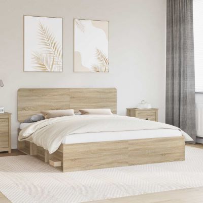vidaXL Rám postele Sonoma 200 x 200 cm Masívne borovicové drevo
