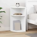 vidaXL Koncový stôl Biela 29,6 x 29,6 x 60 cm Kompozitné drevo