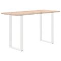 vidaXL Nohy barového stola v tvare U, 2 ks, biele, 60 x (100-101) cm, oceľové