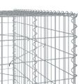 vidaXL Gabiónový kôš s krytom 1200x100x150 cm pozinkované železo