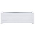 vidaXL Vyvýšený záhradný záhon PP biely 100x43x35 cm