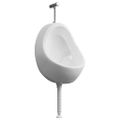 vidaXL Závesný pisoár so splachovacím ventilom keramický biely