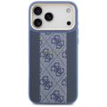 Puzdro Guess pre iPhone 17 Pro Max HC MAGSAFE PU W/ 4G PU STRIPE modrá