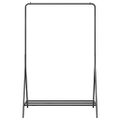 vidaXL Vešiak na oblečenie s úložiskom Čierna 100 x 56 x 154 cm Oceľ
