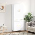 vidaXL Vysoká skrinka biela 69,5x34x180 cm spracované drevo