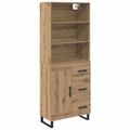 vidaXL Highboard 2 ks Remeselný dub 69,5 x 34 x 180 cm