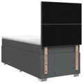 vidaXL Posteľ boxspring s matracom Tmavosivá 80 x 200 cm Látka