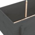 vidaXL Záhradný vyvýšený záhon sivý 101x50x57 cm masívna borovica