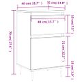 vidaXL Komoda biela 40x35x70 cm kompozitné drevo