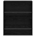 vidaXL Regál na časopisy s poličkou 2 ks Čierny dub 60 x 12 x 70 cm
