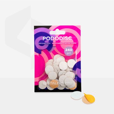 Staleks PDF-20-240w White Pododisc PRO M 240grit nadstavce na brúsenie (50ks)