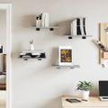 vidaXL Nástenné police 4 ks sivé sonoma 40x30x1,5 cm kompozitné drevo