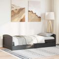 VidaXL Denná posteľ s 2 zásuvkami bez matraca "IRUN" Čierna 90x200 cm