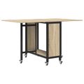 vidaXL Skladací jedálenský stôl s kolieskami 130 x 80 x 76,5 cm