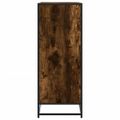 vidaXL Skrinka na topánky, tmavý dub 75x38x97,5cm kompozitné drevo+kov