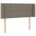 vidaXL Čelo postele s LED sivohnedé 103x16x78/88 cm látka