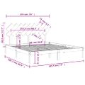 vidaXL Posteľný rám biely 180x200 cm Super King masívne drevo